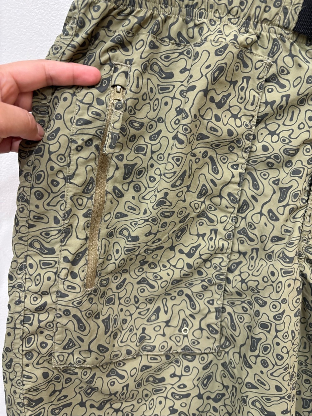 Howler Brothers Olive Green Patterned Athletic Shorts - Picture 7 of 12